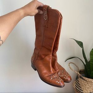 Vintage Studded Cowboy Boots